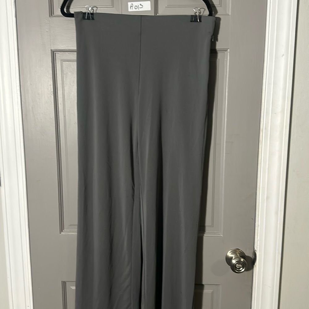 H by halston grey wide leg pant